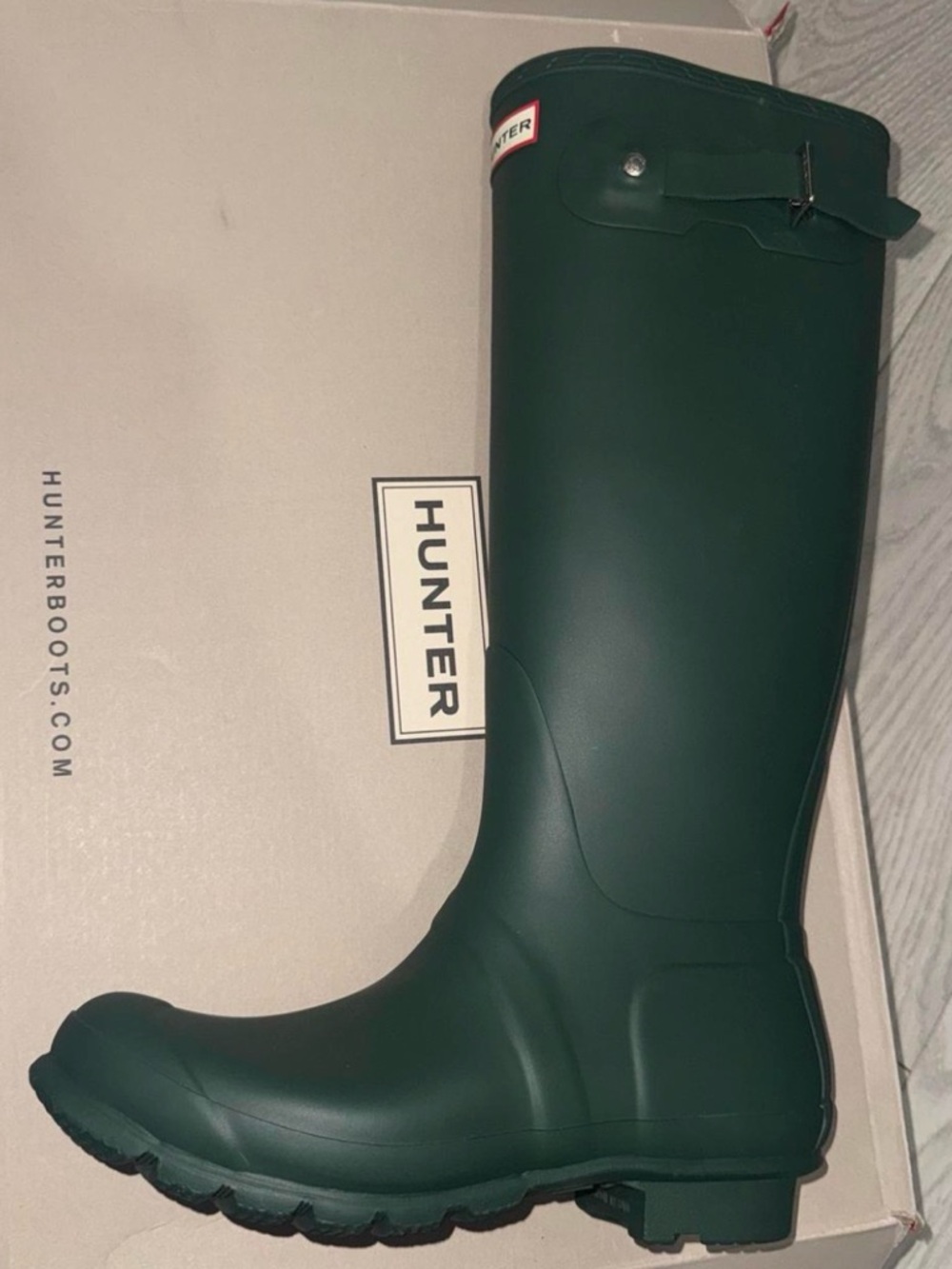 Hunter Tall Rain Boot in Deep Green